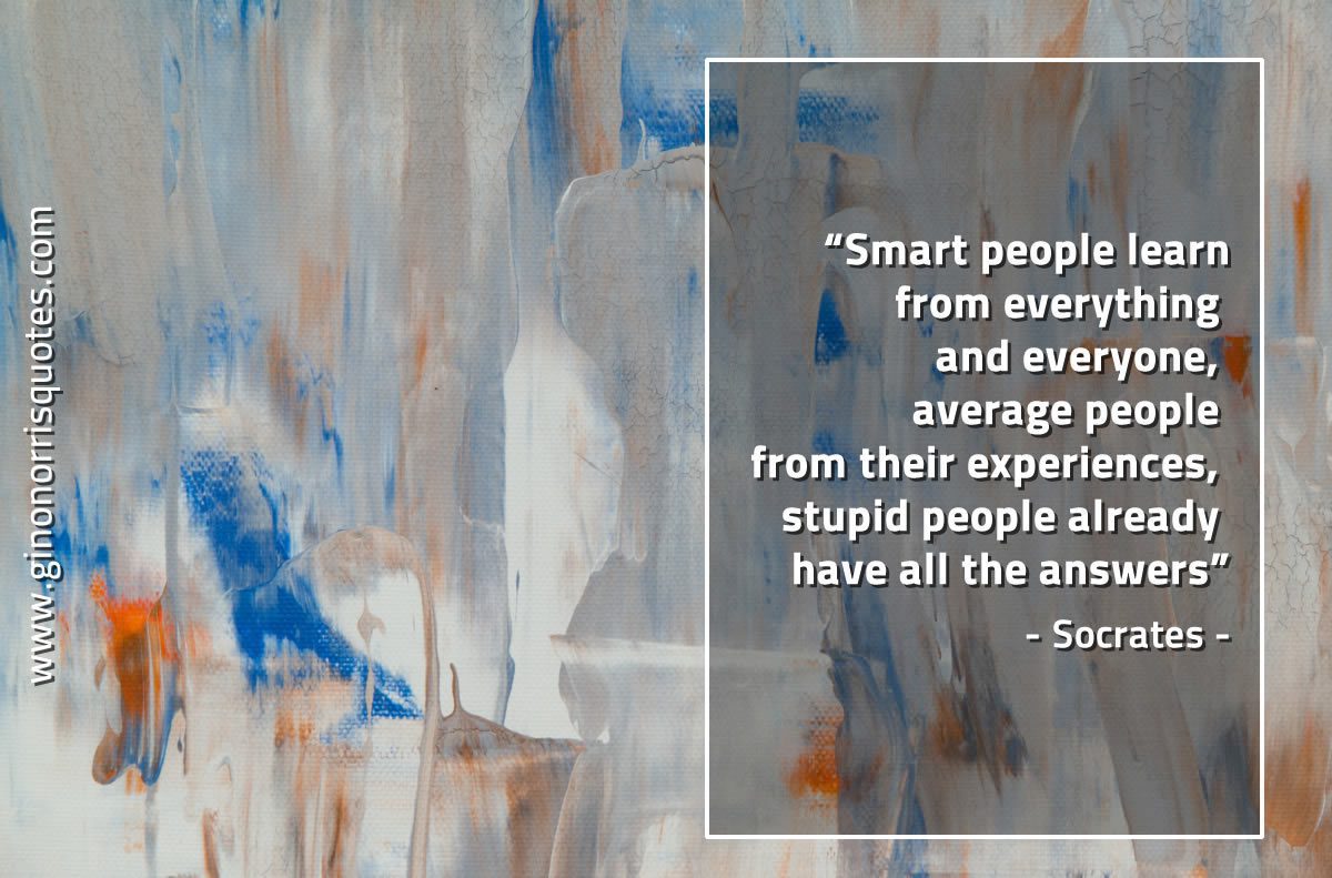 Smart people learn from everything SocratesQuotes