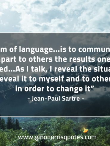 The aim of language SartreQuotes