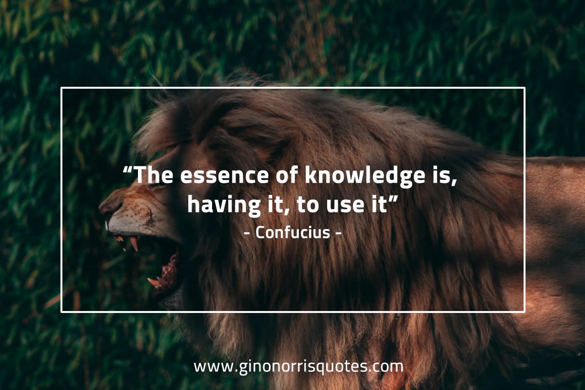 The essence of knowledge ConfuciusQuotes