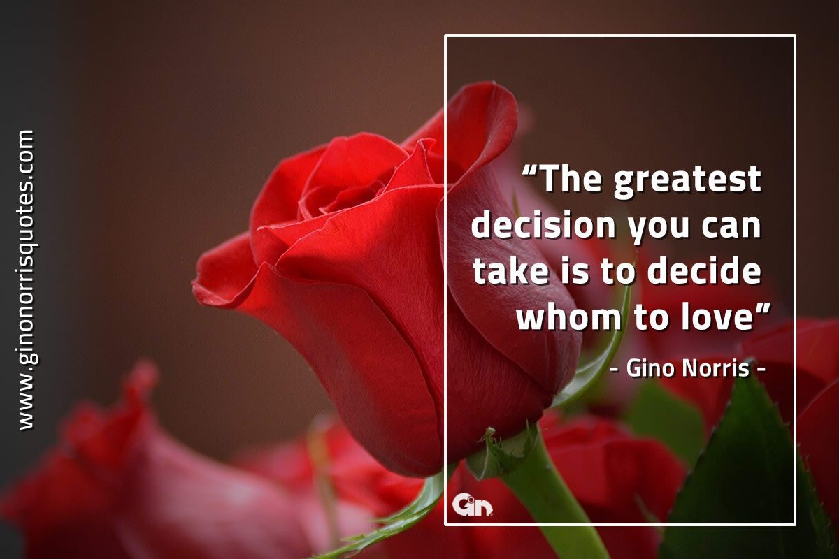 The greatest decision you can take GinoNorrisQuotes