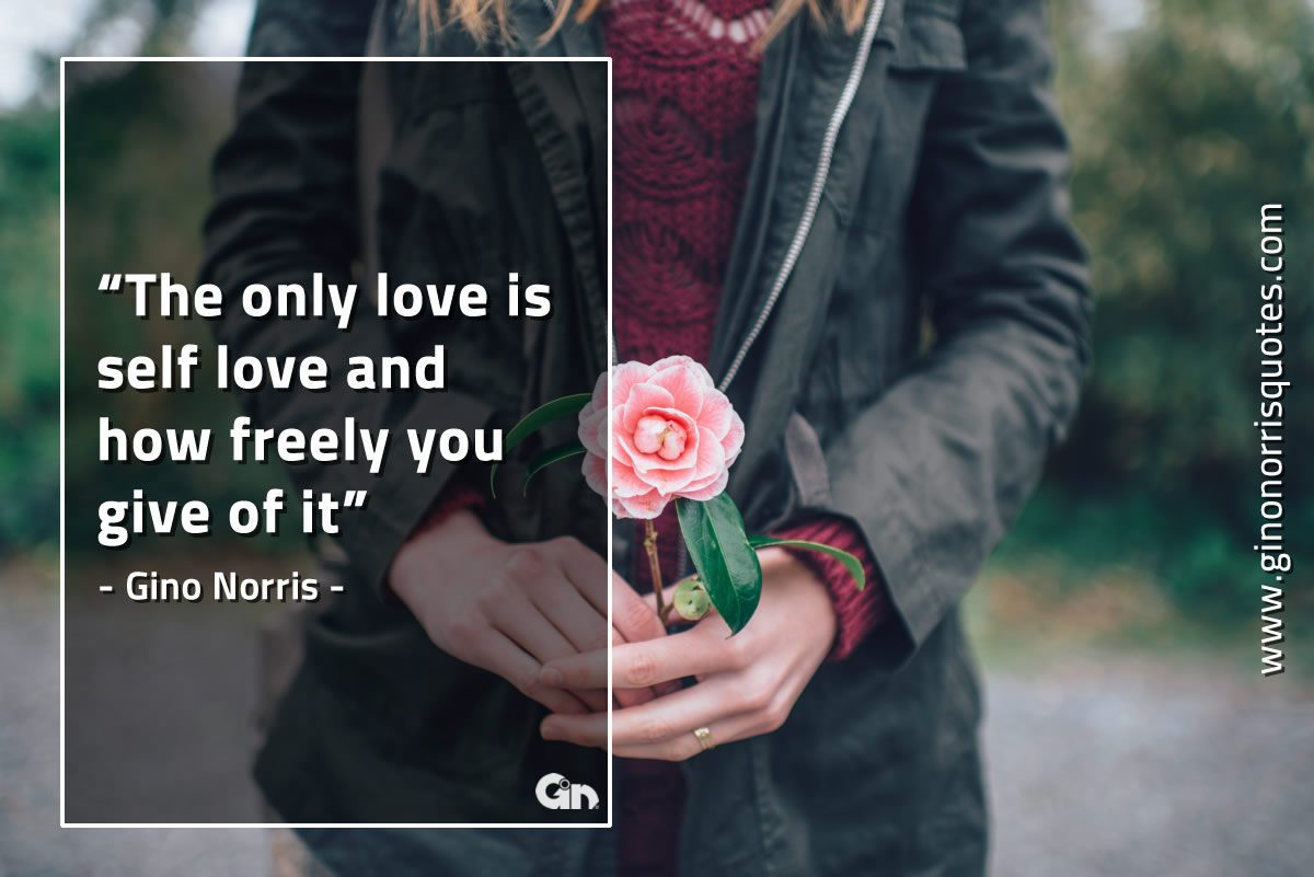 The only love is self love GinoNorrisQuotes