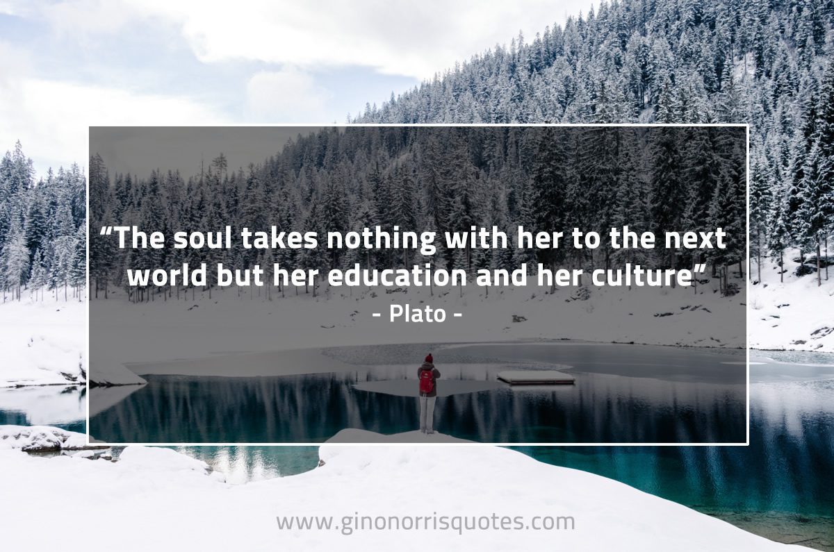 The soul takes nothing with her PlatoQuotes