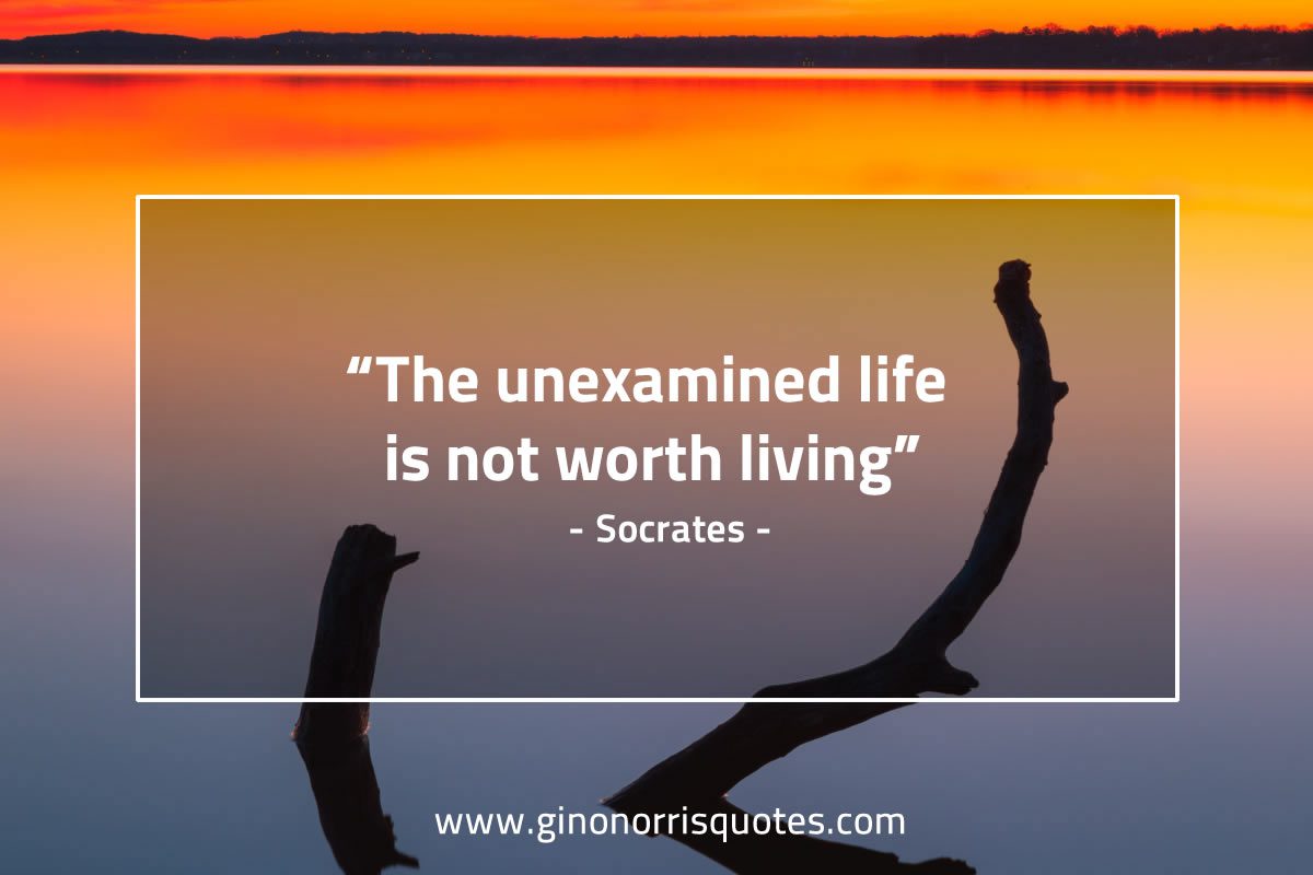 The unexamined life is not worth living SocratesQuotes