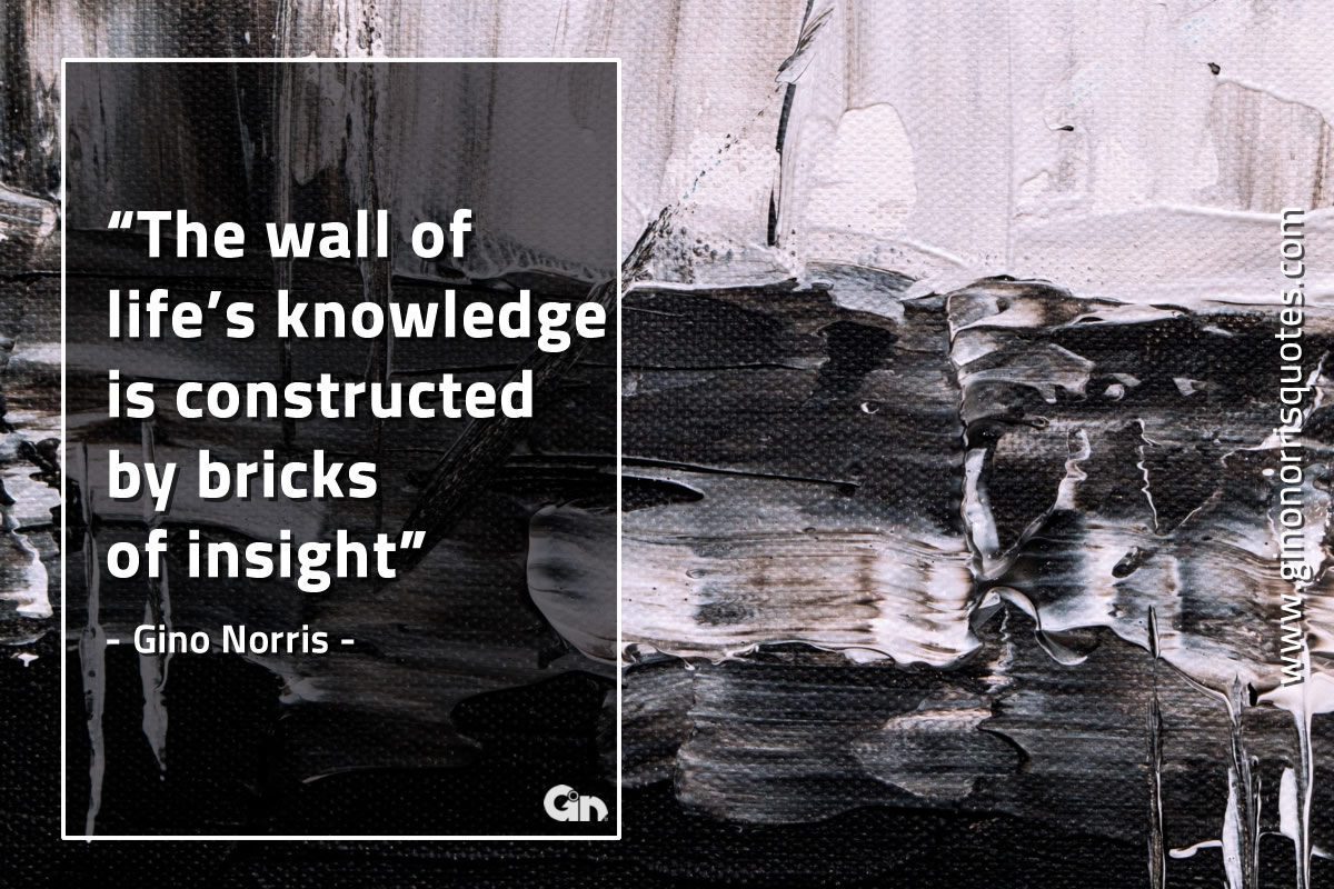 The wall of lifes knowledge GinoNorrisQuotes