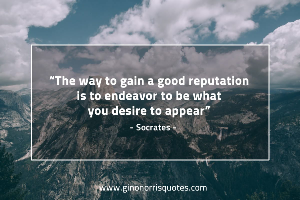 The way to gain a good reputation SocratesQuotes