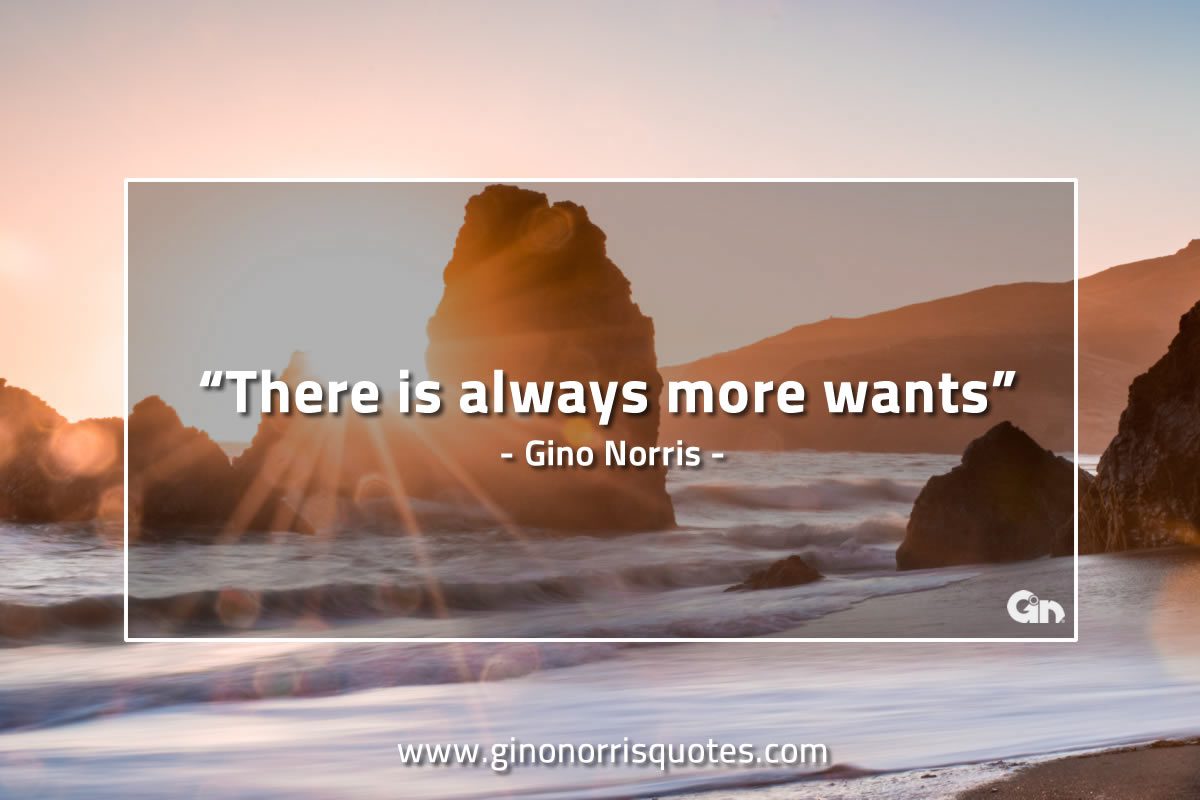 There is always more wants GinoNorrisQuotes