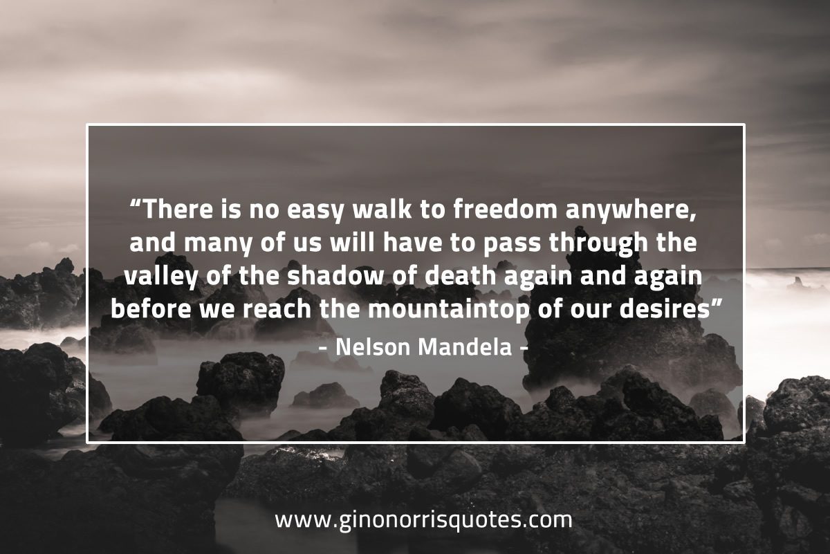 There is no easy walk to freedom MandelaQuotes
