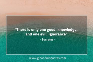 There is only one good SocratesQuotes