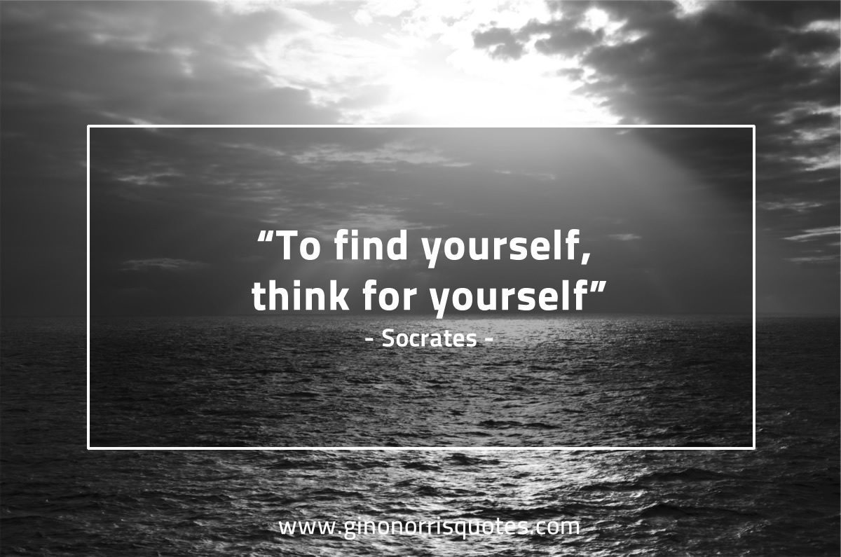 To find yourself SocratesQuotes