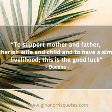 To support mother and father BuddhaQuotes