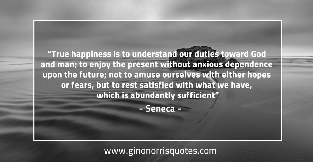 True happiness is to understand SenecaQuotes