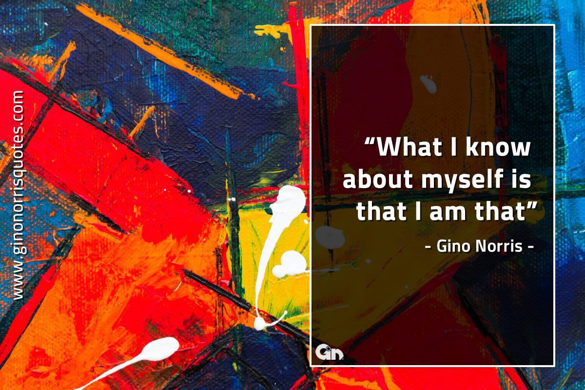 What I know about myself GinoNorrisQuotes