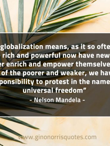 Where globalization means MandelaQuotes
