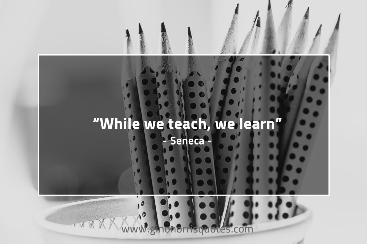 While we teach we learn SenecaQuotes