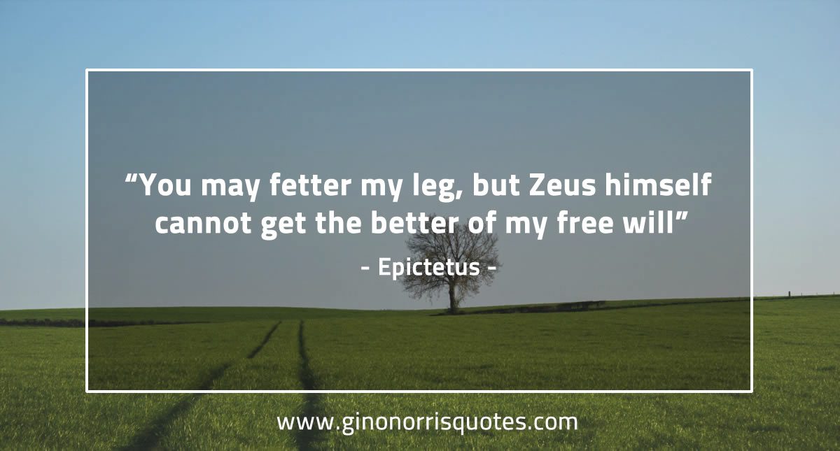 You may fetter my leg EpictetusQuotes