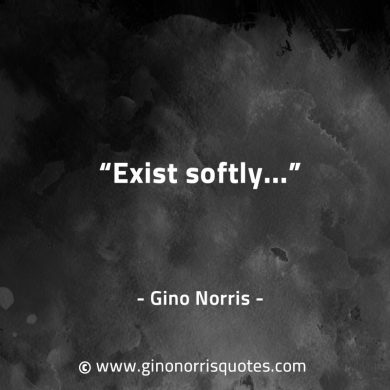 Exist softly GinoNorrisQuotes