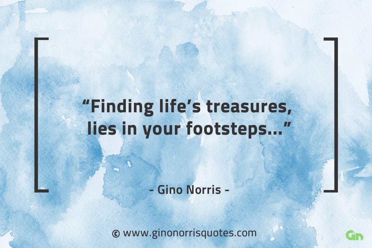 Finding lifes treasures GinoNorrisQuotes