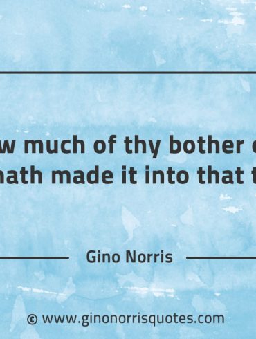 How much of thy bother on a thing GinoNorrisQuotes