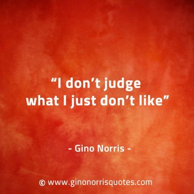 I dont judge what I just dont like GinoNorrisQuotes