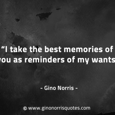 I take the best memories of you GinoNorrisQuotes