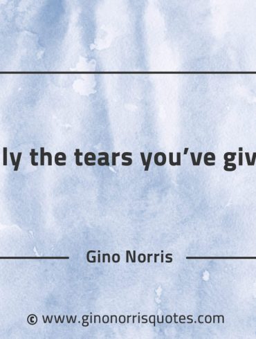 If only the tears youve given GinoNorrisQuotes