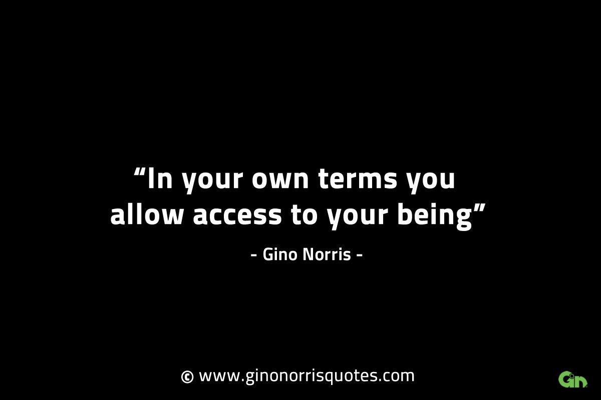 In your own terms you allow access GinoNorrisINTJQuotes