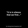 It is in silence that we find GinoNorrisINTJQuotes
