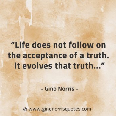 Life does not follow on GinoNorrisQuotes