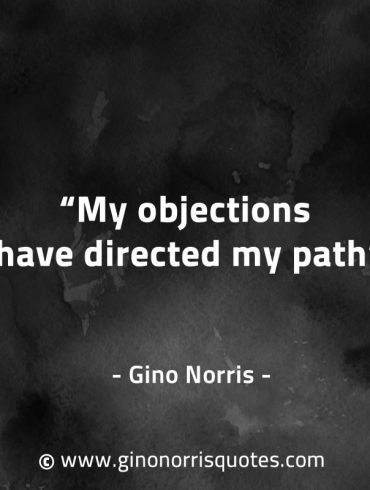 My objections have directed my path GinoNorrisQuotes