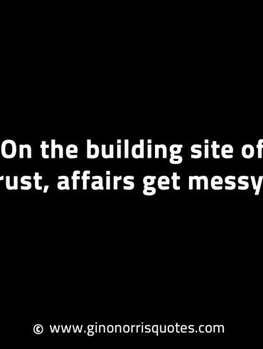 On the building site of trust affairs get messy GinoNorrisINTJQuotes