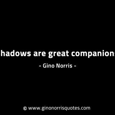 Shadows are great companions GinoNorrisINTJQuotes
