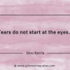 Tears do not start at the eyes GinoNorrisQuotes