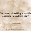 The power of setting a positive example GinoNorrisQuotes