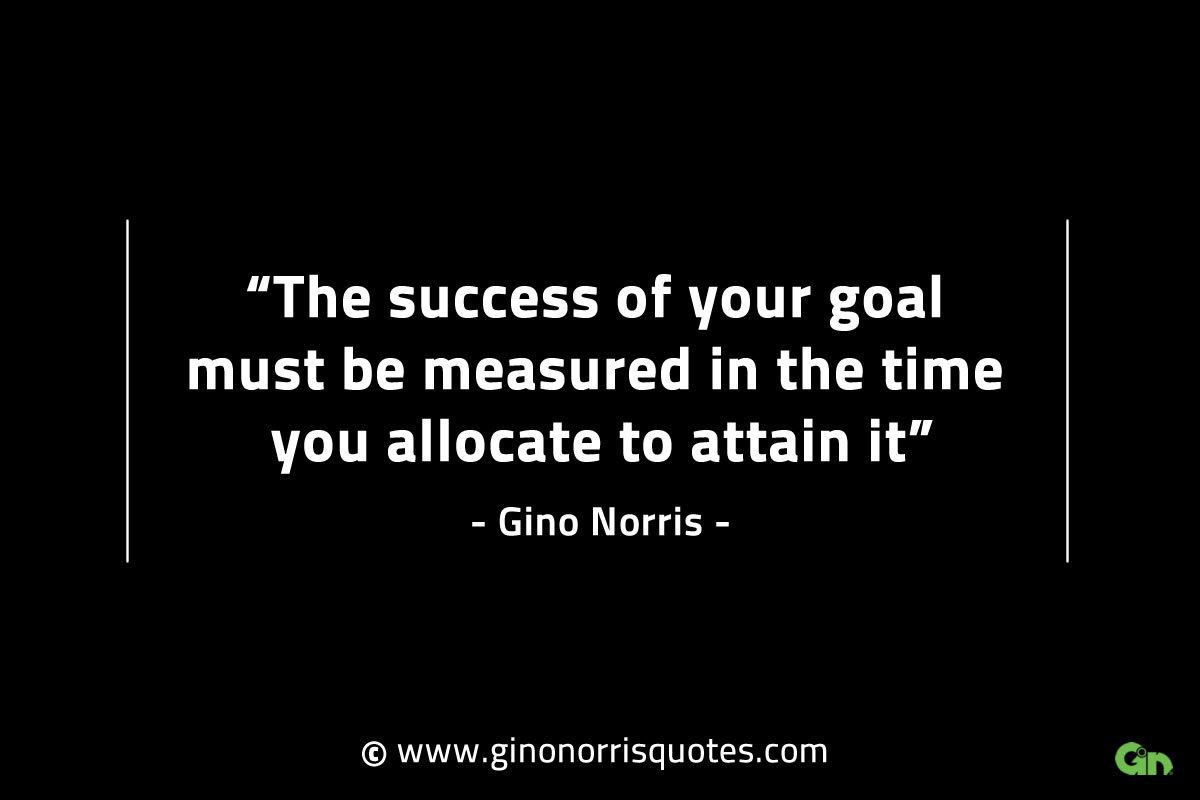 The success of your goal must be measured GinoNorrisINTJQuotes