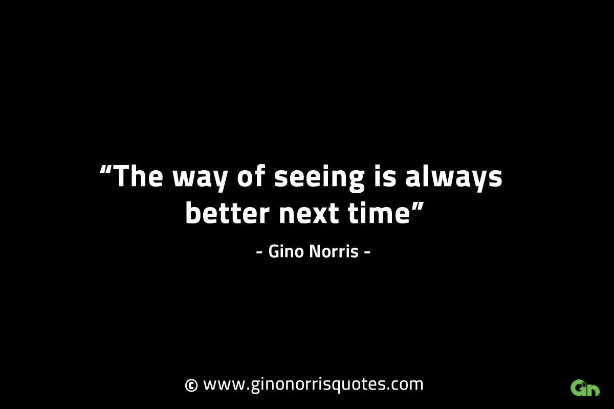 The way of seeing is always better next time GinoNorrisINTJQuotes