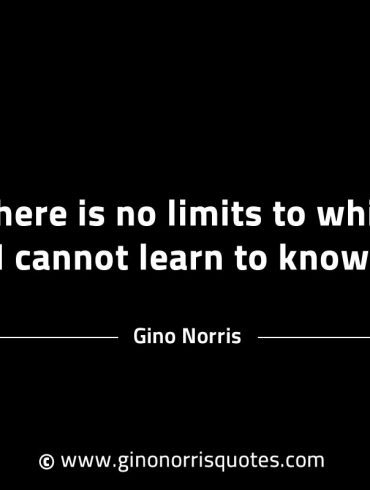 There is no limits to which I cannot learn to know GinoNorrisINTJQuotes