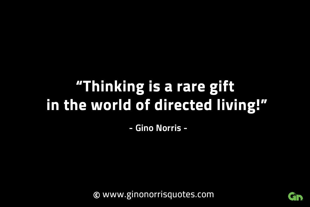 Thinking is a rare gift GinoNorrisINTJQuotes