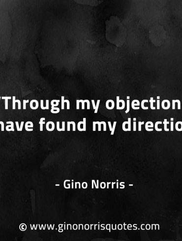 Through my objections I have found my direction GinoNorrisQuotes