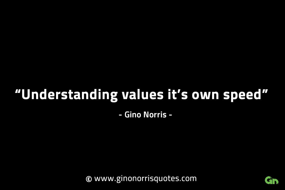 Understanding values its own speed GinoNorrisINTJQuotes