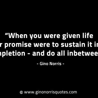 When you were given life GinoNorrisINTJQuotes