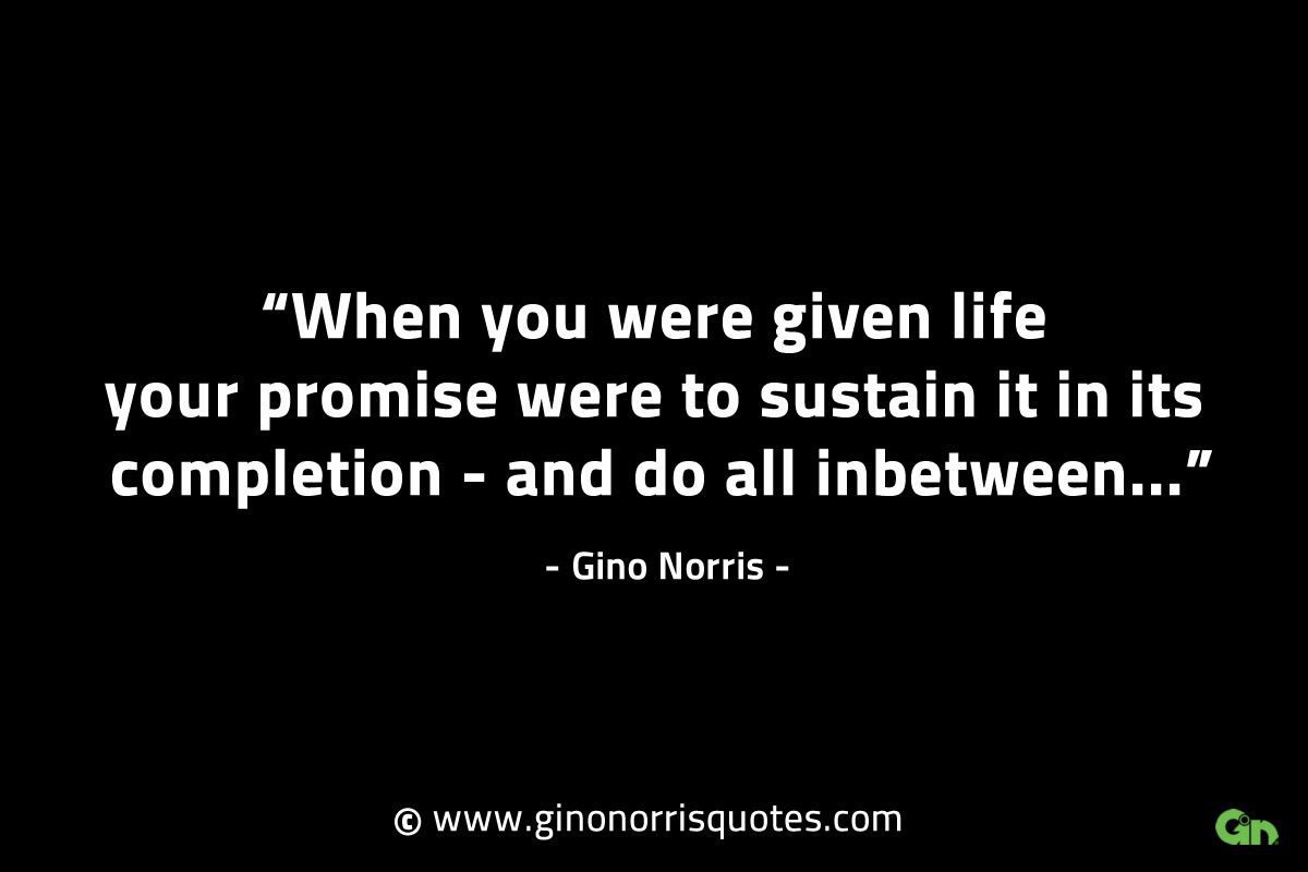 When you were given life GinoNorrisINTJQuotes
