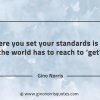 Where you set your standards GinoNorrisQuotes
