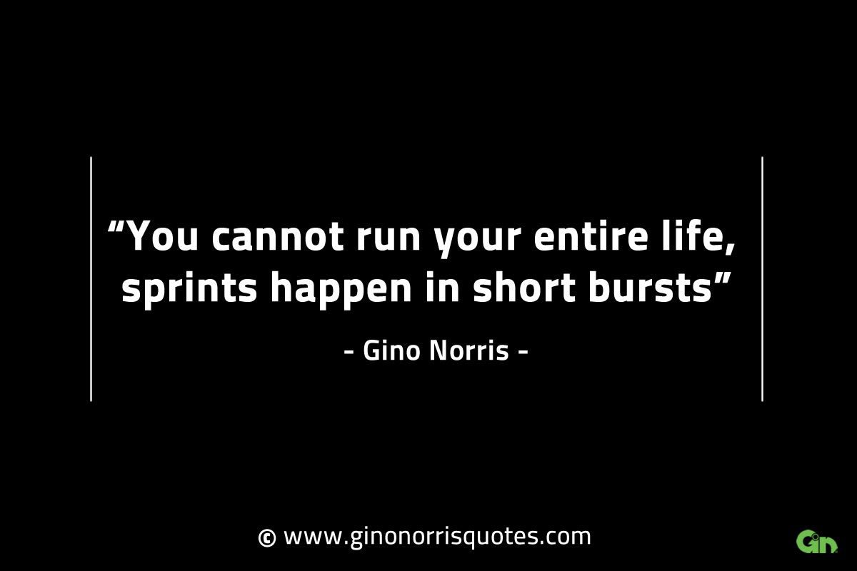 You cannot run your entire life GinoNorrisINTJQuotes