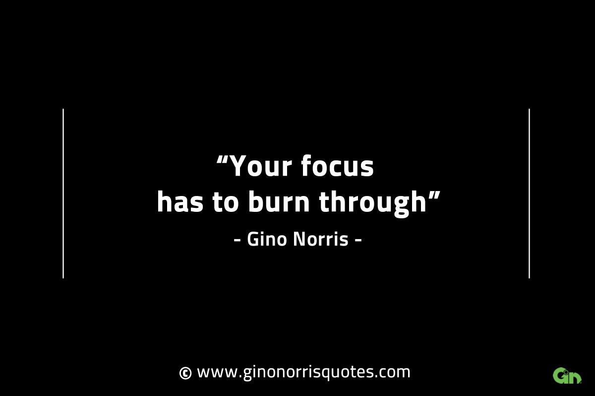Your focus has to burn through GinoNorrisINTJQuotes