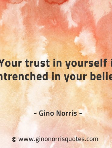 Your trust in yourself is entrenched in your belief GinoNorrisQuotes
