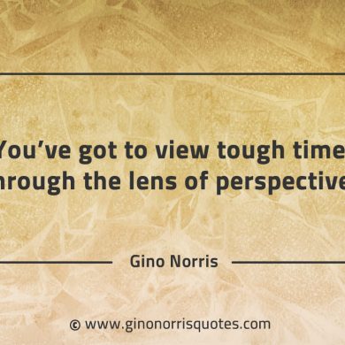Youve got to view tough times GinoNorrisQuotes