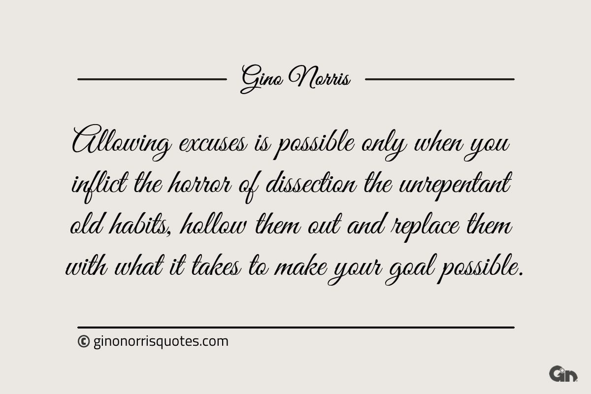 Allowing excuses is possible only ginonorrisquotes