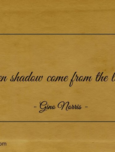Even shadow come from the light ginonorrisquotes