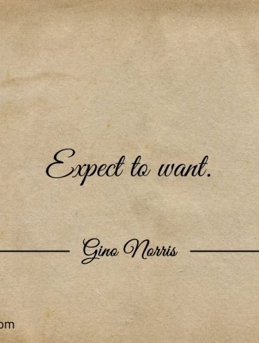 Expect to want ginonorrisquotes