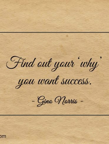 Find out your why you want success ginonorrisquotes